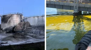 Обстріл у Чорноморську забруднив Чорне море олією