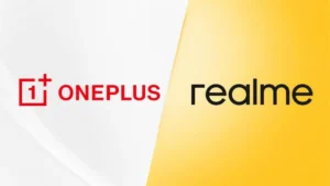 Логотипи OnePlus і Realme поруч, символізуючи планове об’єднання компаній