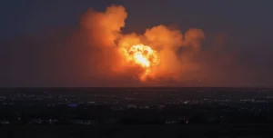 Вибух Шахеда над Вінниччиною під час ворожої атаки вночі