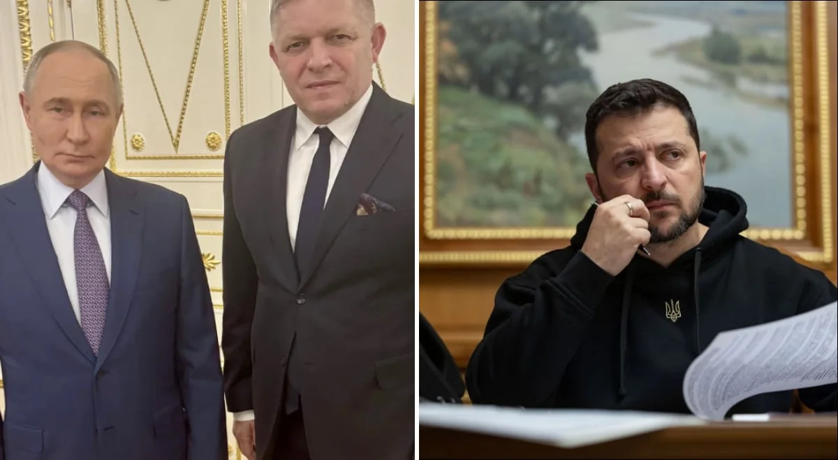 Роберт Фіцо з Володимиром Путіним у Москві та задуманий Володимир Зеленський