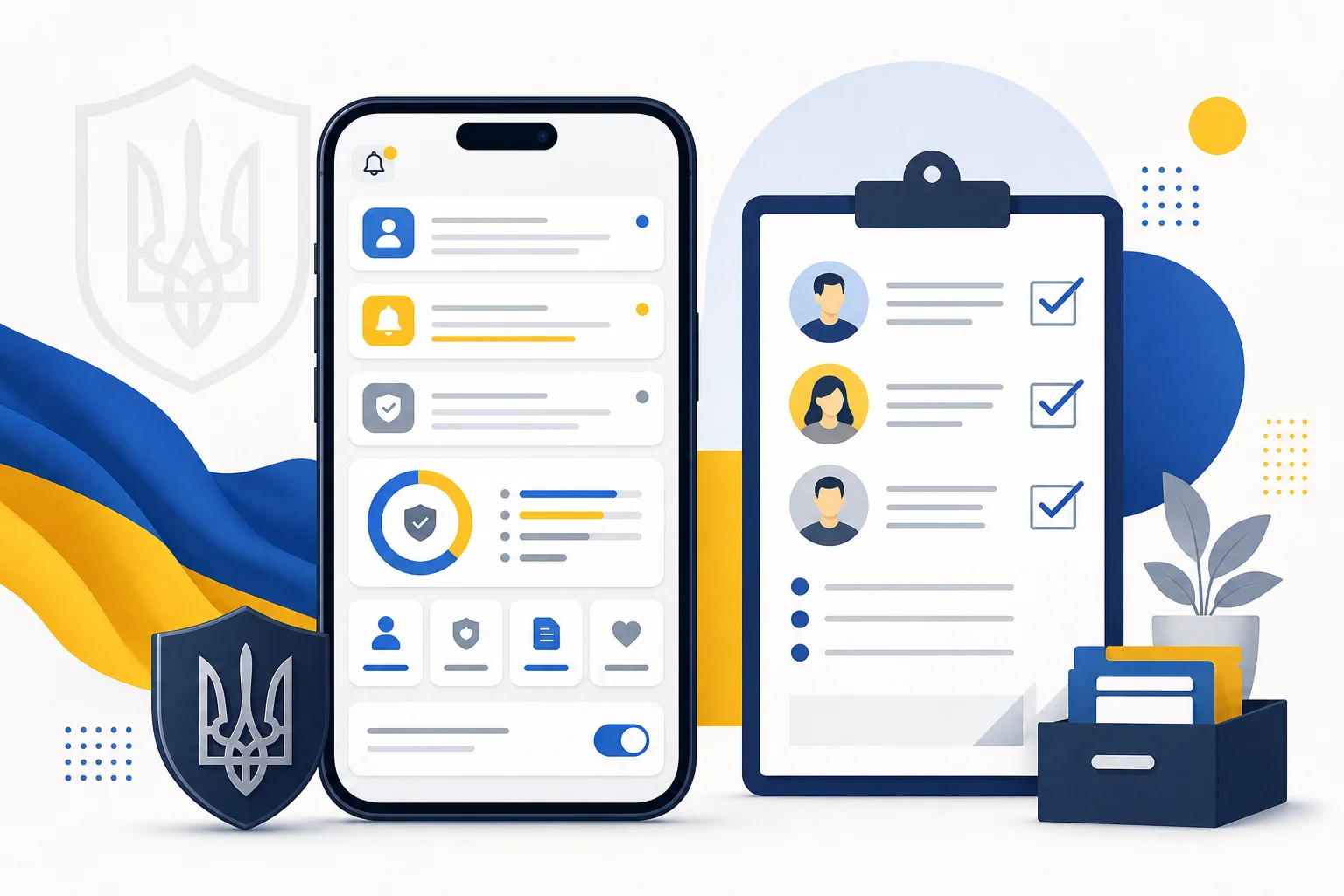 Смартфон з додатком Резерв+ для постановки юнака на військовий облік та отримання е-ВОД
