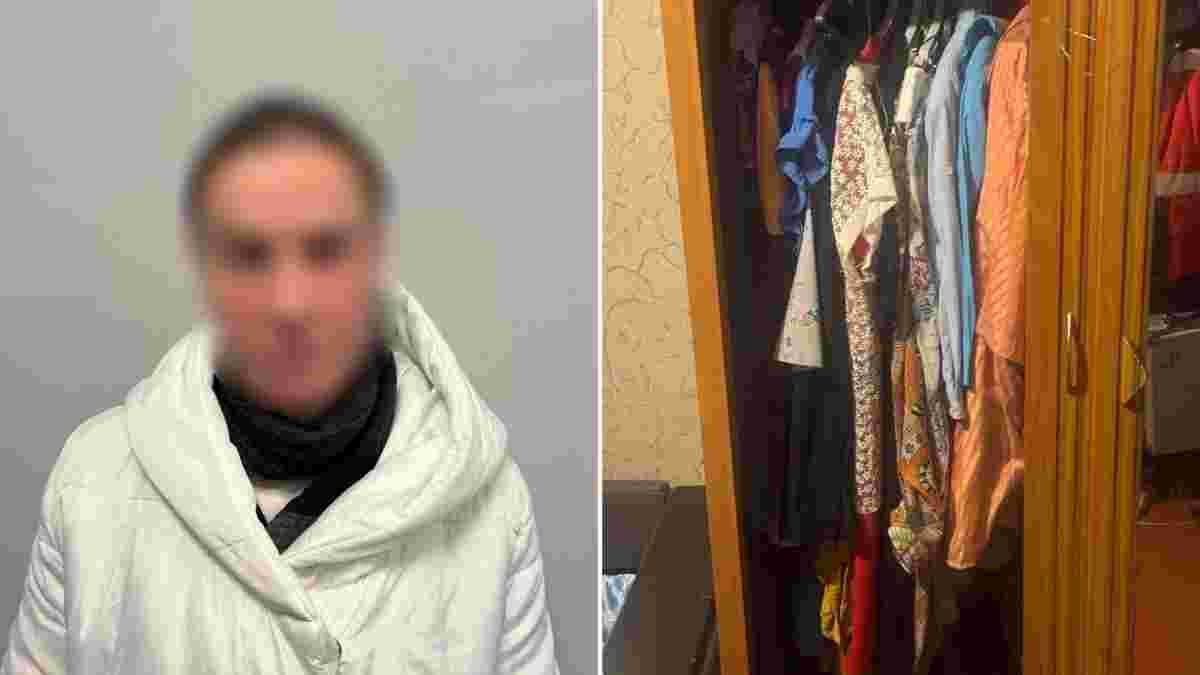 Підозрювана мати з Броварів та шафа, де сховала тіло 2-річного сина