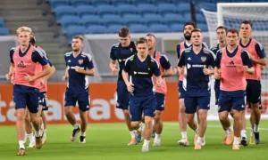 Російська футбольна збірна тренується напередодні сподівань на ЧС-2026
