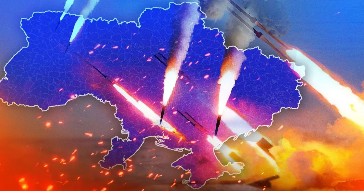 Мапа України під ударами балістичних ракет під час тривоги 19 травня
