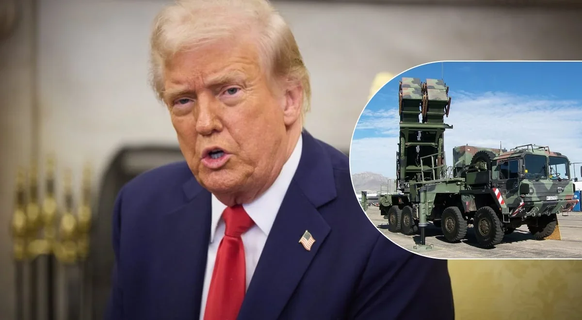Дональд Трамп та система Patriot під час заяви про ліцензію Україні